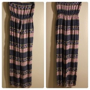 Staring at Stars Geo-Tile Strapless Jumper